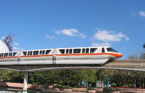 Disney Transport monorail busses